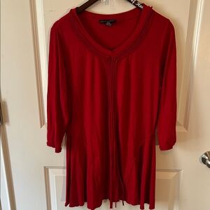 Grace elements Vibrant Red Tunic Top